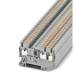Phoenix Contact 3210253 Durchgangsreihenklemme 5.2 mm Schnellanschluss Grau 50 St.