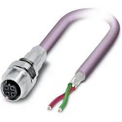 Phoenix Contact 1519574 Sensor-/Aktor-Einbausteckverbinder M12 Buchse, Einbau 2.00 m Polzahl Sensoren: 2 1 St.