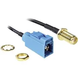 Delock WLAN-Antennen Verlängerungskabel [1x SMA-Buchse - 1x SMBA-(FAKRA) Z Buchse] 0 mm Schwarz