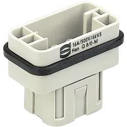HARTING 09120083001 Stifteinsatz Han® Q 8 + PE Crimpen 1 St.