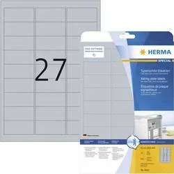 Herma 4222 Typenschild-Etiketten 63.5 x 29.6 mm Polyester-Folie Silber 675 St. Permanent haftend Laserdrucker, Kopierer,