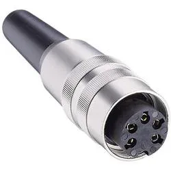 Lumberg KV 80 DIN-Rundsteckverbinder Buchse, gerade Polzahl: 8 Silber 1 St.
