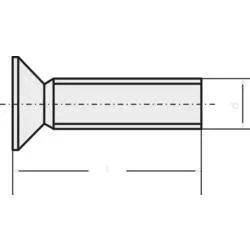 TOOLCRAFT 888090 Senkschrauben M4 10 mm Sechsrund DIN 965 Stahl verzinkt 100 St.