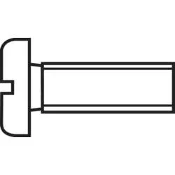 TOOLCRAFT 888670 Zylinderschrauben M1.4 10 mm Schlitz DIN 84 Stahl verzinkt 1 St.