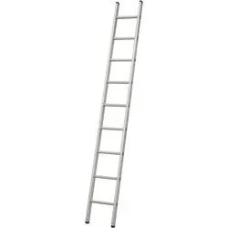 Anlegeleiter Krause Sibilo, 1-teilig, 6 Sprossen, bis 150 kg, Fussstopfen, B 360 x T 60 x H 1850 mm, Aluminium