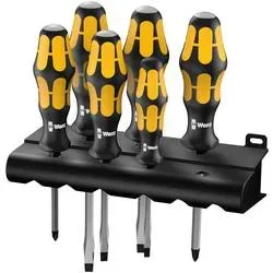 Wera 932/6 Werkstatt Schraubendreher-Set 6teilig Schlitz, Kreuzschlitz Phillips