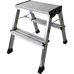 Krause 130037 130037 Aluminium Doppel-Klapptritt klappbar Arbeitshöhe (max.): 2.45 m Silber 1.7 kg