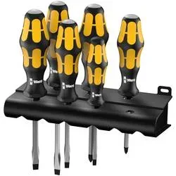 Wera 932/918/6 Werkstatt Schraubendreher-Set 6teilig Schlitz, Kreuzschlitz Pozidriv