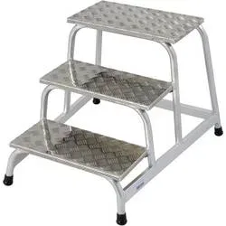 Krause 805034 Aluminium Montagetritt Arbeitshöhe (max.): 2.60 m Silber 7 kg
