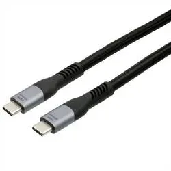EXSYS EX-K1598-1.0 USB4 Kabel USB-C Stecker, 8K UHD-2, 40Gbit/s, 5A, 240W, schwarz, 1 m