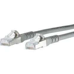 Metz Connect 130845A533-E RJ45 Patchkabel CAT 6a S/FTP 15.00 m Grau mit Rastnasenschutz 1 St.
