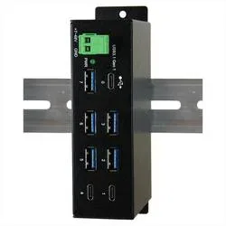 EXSYS -  EX-1196HMS Schnittstellen-Hub USB 3.2 Gen 1 (3.1 Gen 1) Type-C 5000 Mbit/s Schwarz
