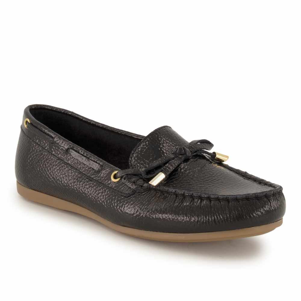 Varese Mokassin, Damen , Schwarz 38