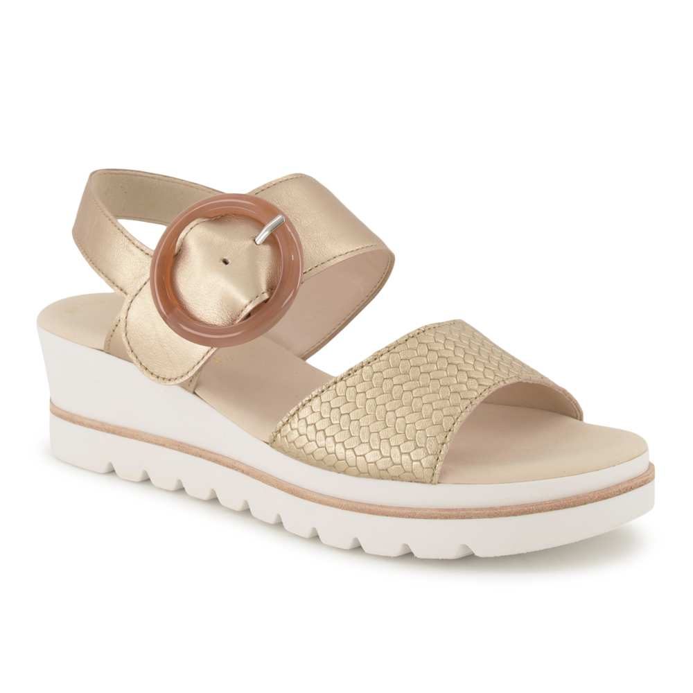 Gabor Sandalette, Damen , Gold 7.5