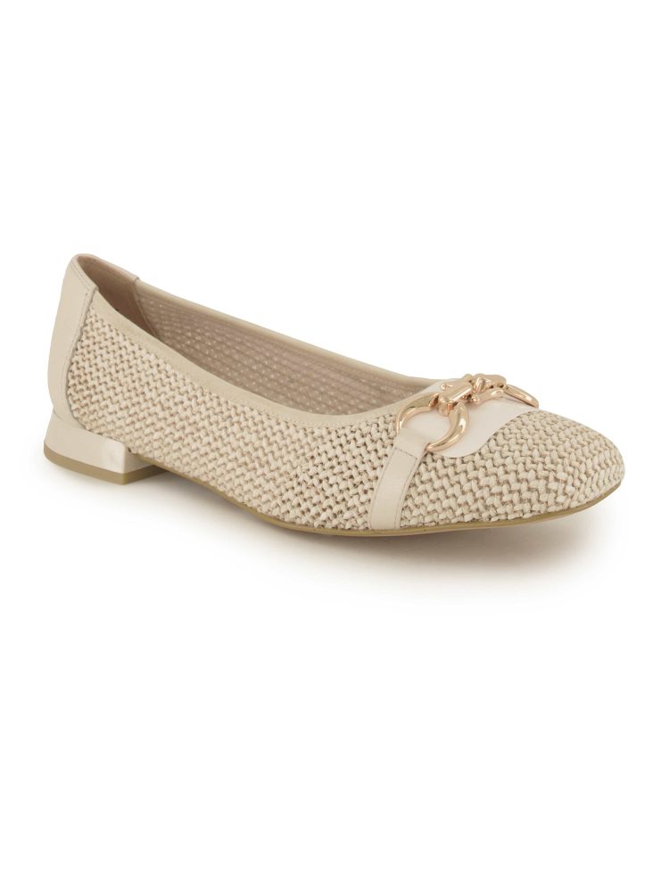 Caprice Ballerina, Damen , Offwhite 37
