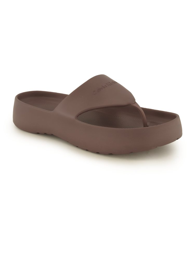 Calvin Klein Pantoletten-Zehentrenner, Damen , Braun 40