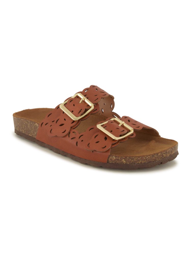 Wellness Offener Hausschuh, Damen , Cognac 39