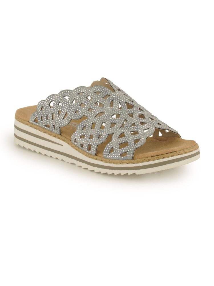 Rieker Pantolette, Damen , Blau 38