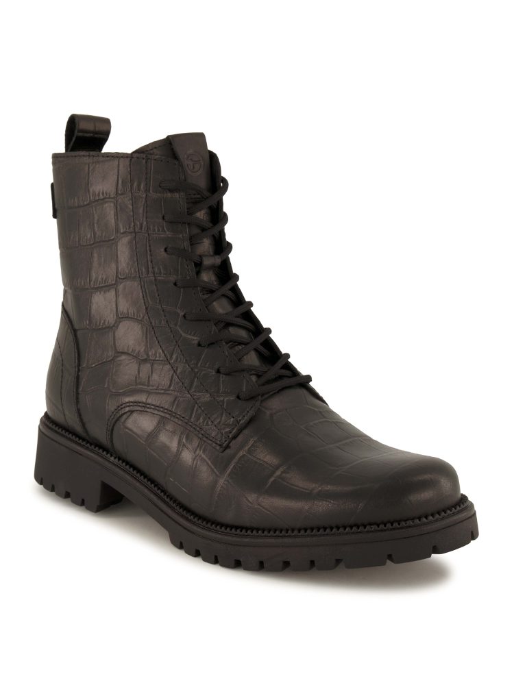 Tamaris Schnürboots, Damen , Schwarz 42