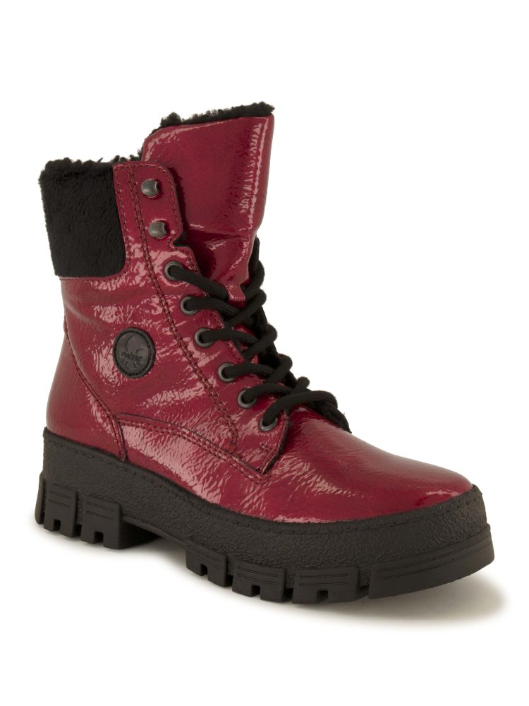 Rieker Schnürboots, Damen , Rot 37