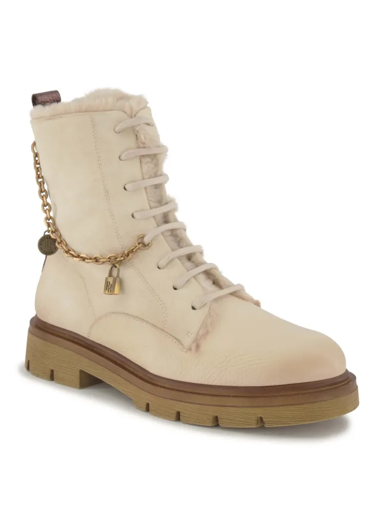 Hispanitas Schnürboots, Damen , Beige 39