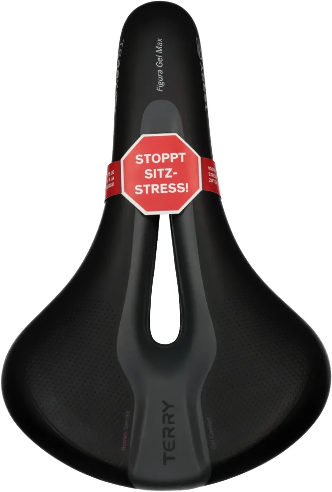 Terry Figura Gel Damen Sattel Schwarz, Damen, Größe: Dec-16