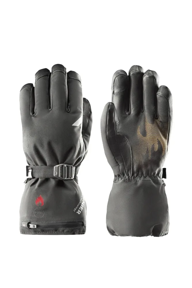 ZANIER Heat Heizhandschuh Schwarz, Herren, Größe: 7 1/2