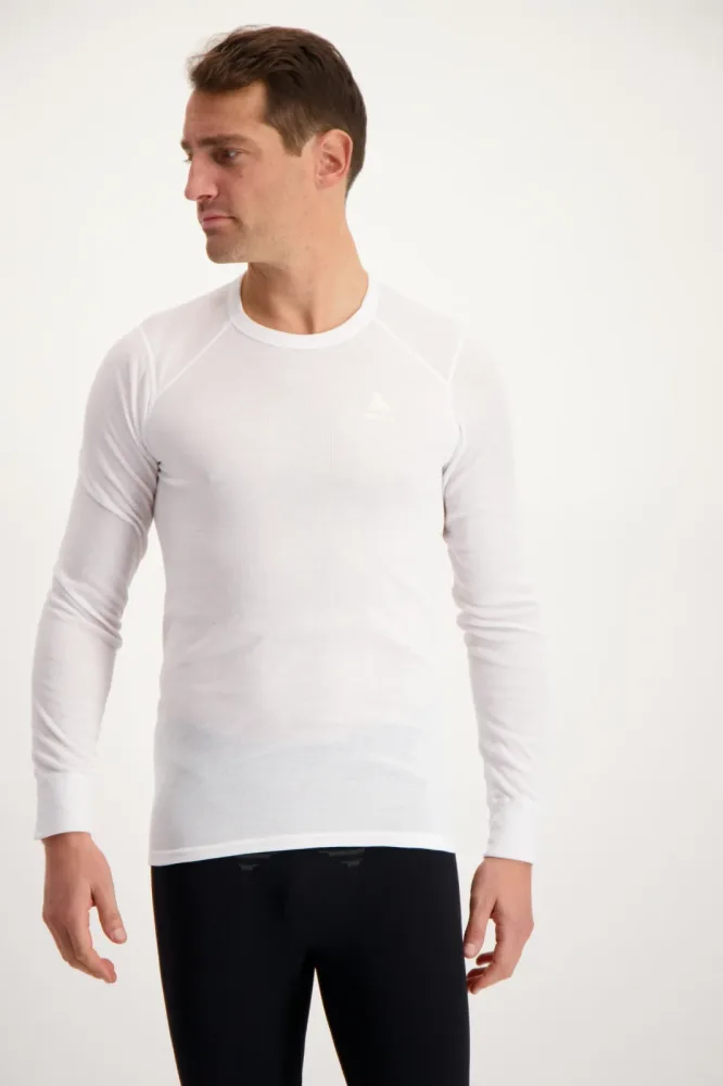 Odlo Active Warm Base Layer Shirt für Herren - Wandern, Ski & Snow - weiss, S