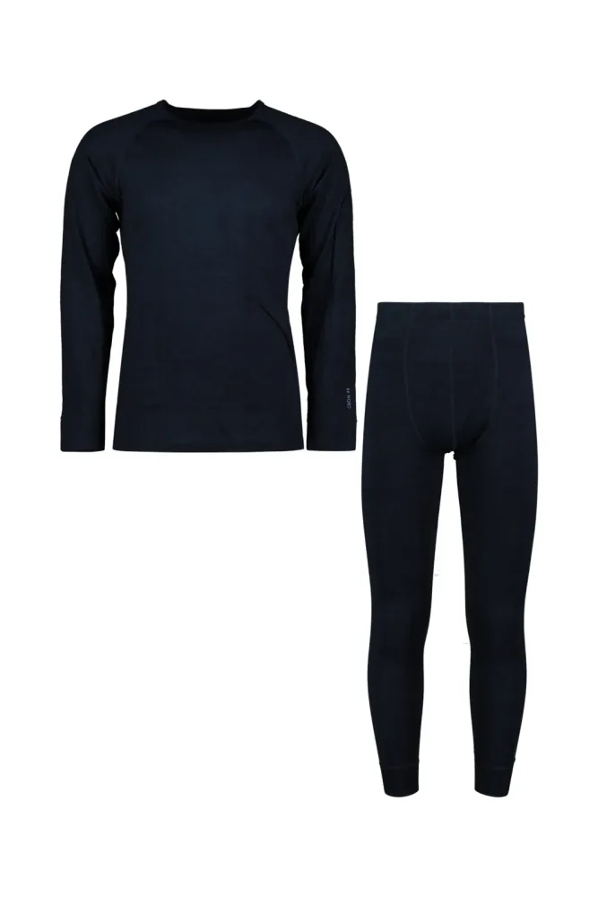 46 NORD Merino Herren Thermo Unterwäsche Set Blau, Herren, Größe: S