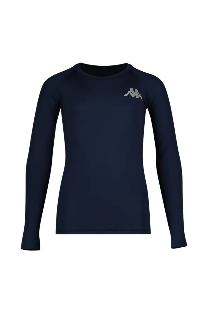 Kappa 4SKIN Kombat Vurbat Kinder Thermo Longsleeve Blau, , Größe: 140