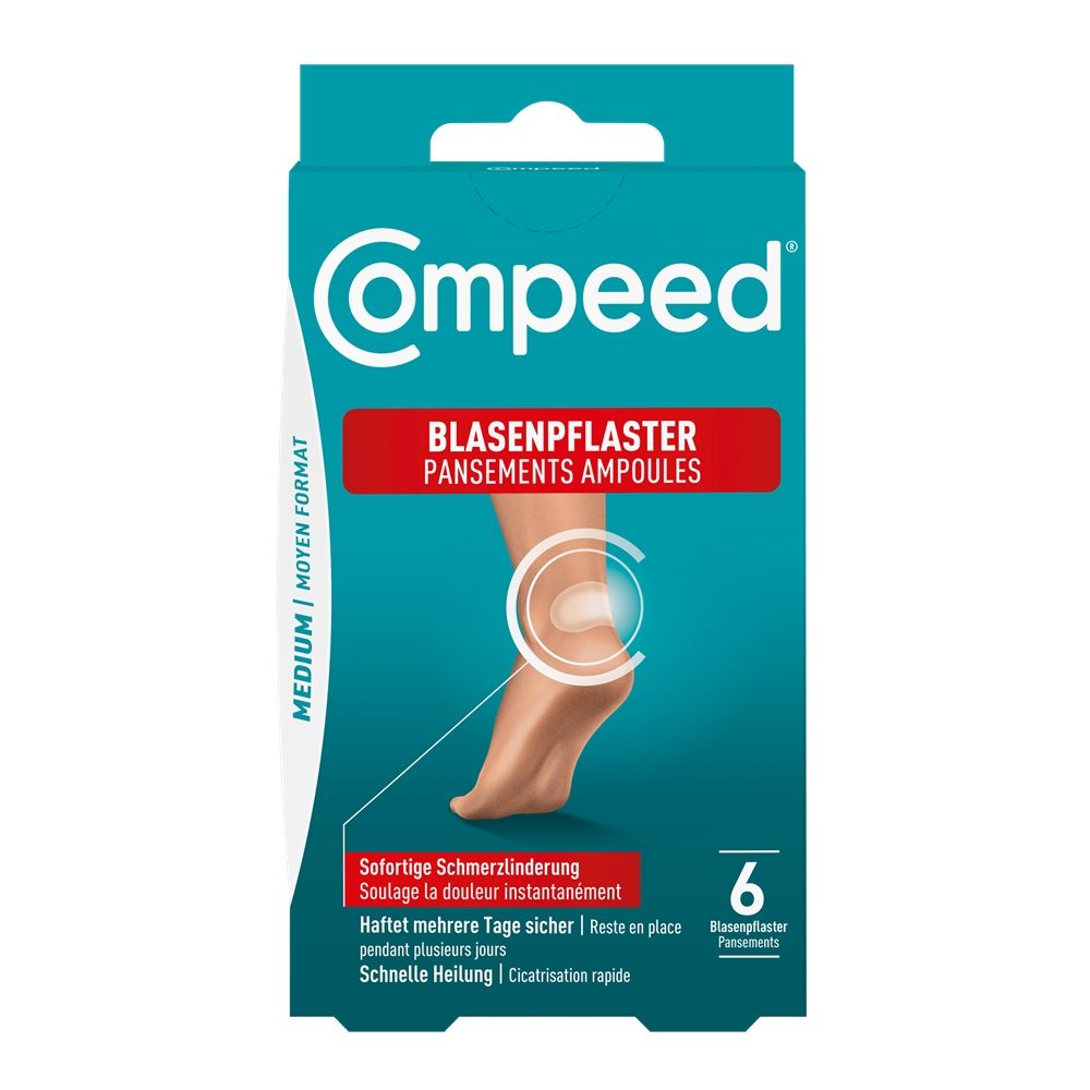 Compeed - Blasenpflaster Medium,  Blasenpflaster Medium, 6 Stück