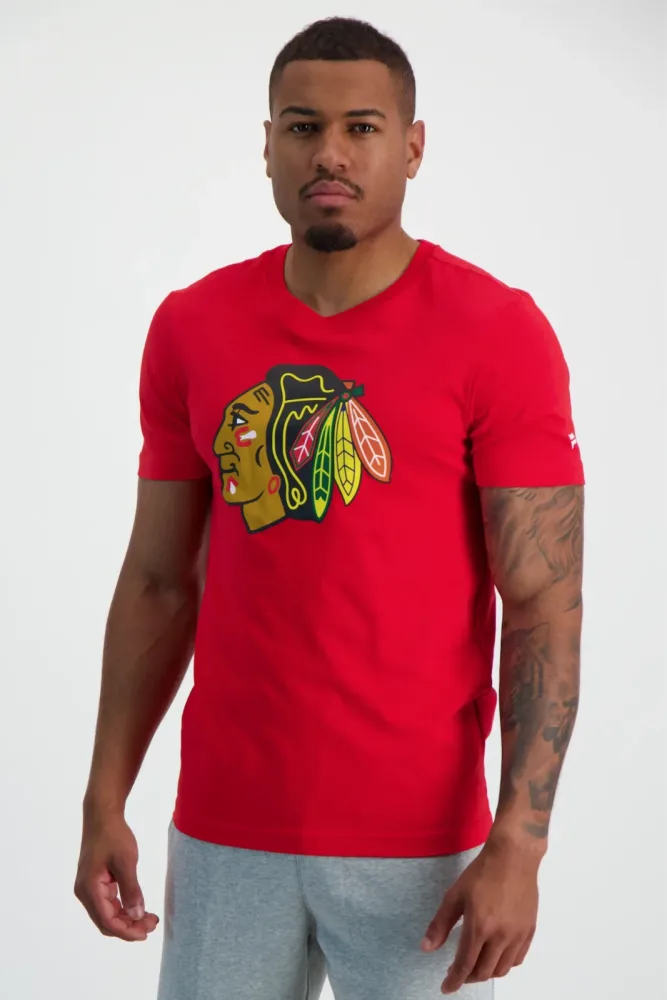 Fanatics Chicago Blackhawks Primary Logo Graphic Herren T-Shirt Rot, Herren, Größe: M