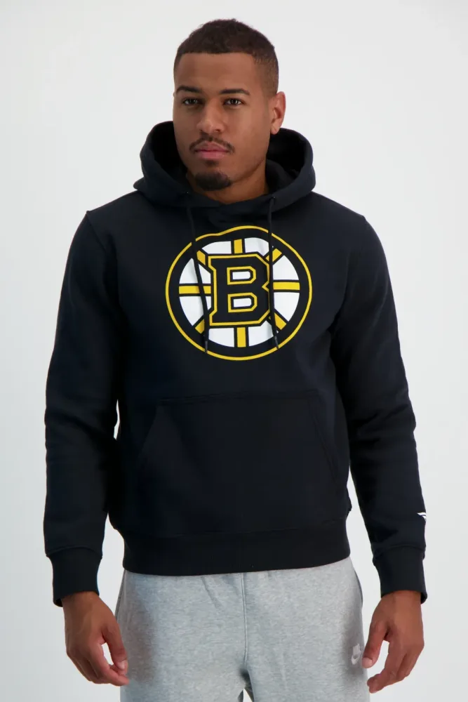 Fanatics Boston Bruins Primary Logo Graphic Herren Hoodie Schwarz, Herren, Größe: S