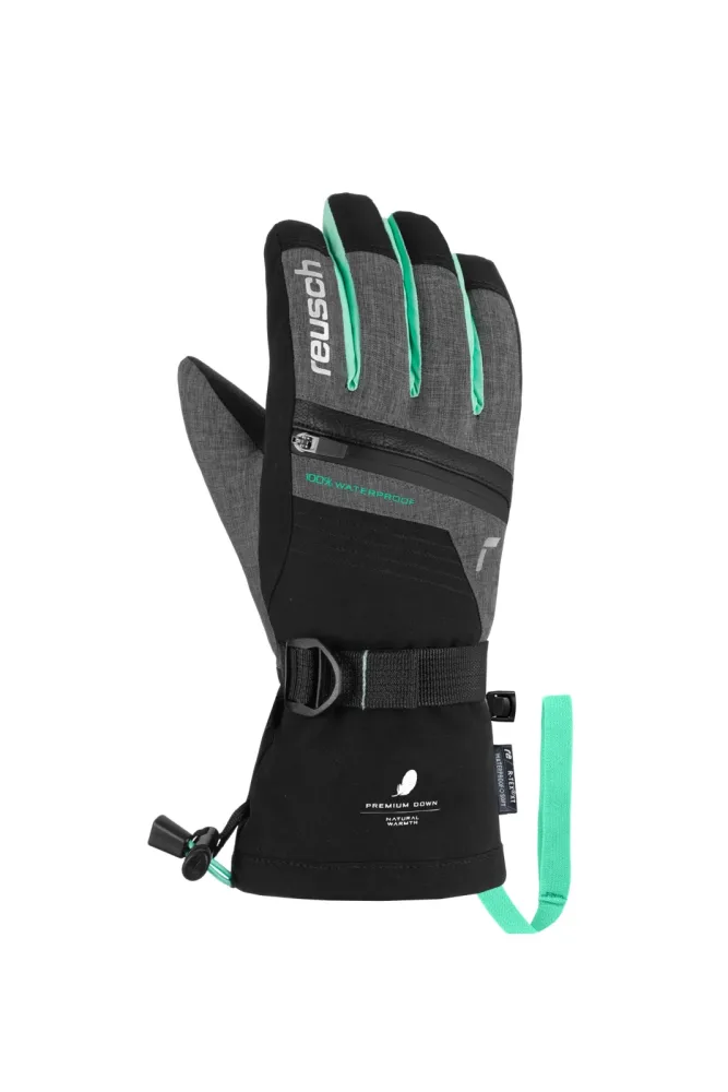 Reusch Lando R-TEX® XT Kinder Skihandschuh Grau, , Größe: 4 1/2