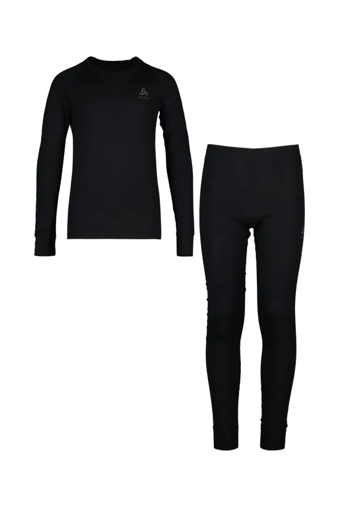Odlo Merino 200 Base Layer Set für Kinder - Wandern, Ski & Snow - schwarz, 104
