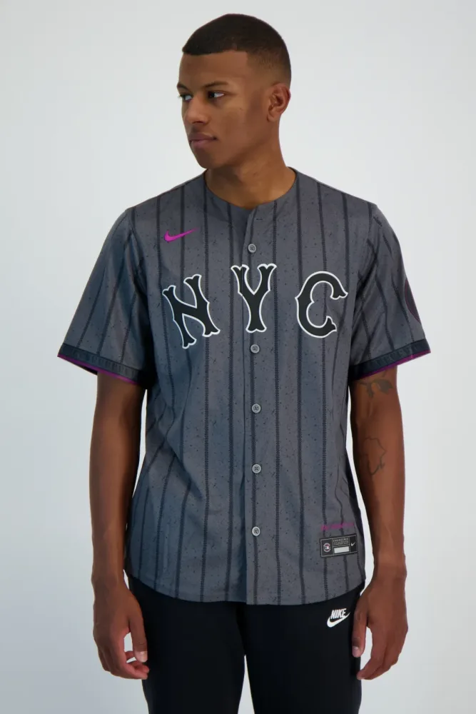 Nike New York Mets City Connect Replica Herren Baseballtrikot Grau, Herren, Größe: M