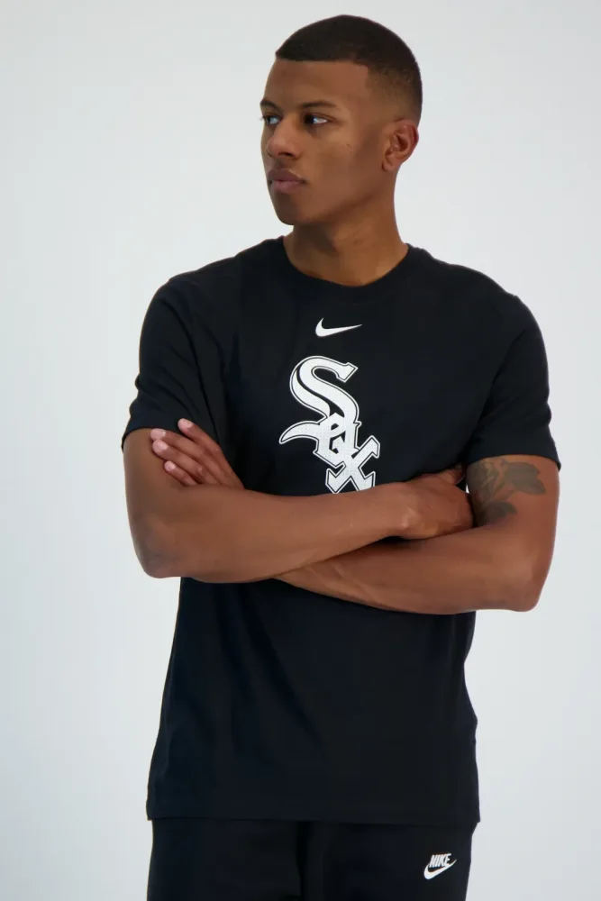 Nike Chicago White Sox Large Logo Herren T-Shirt Schwarz, Herren, Größe: S