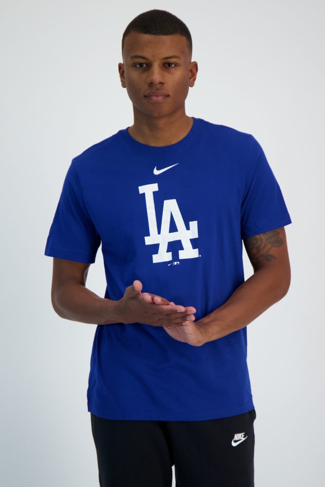 Nike Los Angeles Dodgers Large Logo Herren T-Shirt Blau, Herren, Größe: L