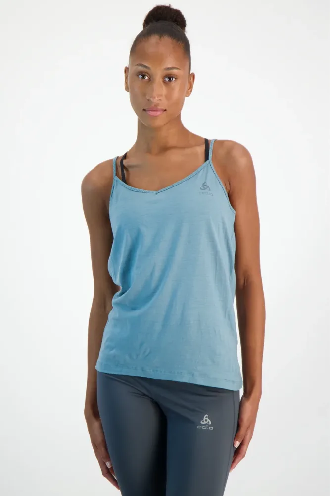 Odlo Merino 160 Base Layer Tank für Damen - Wandern, Radsport - grün, XL