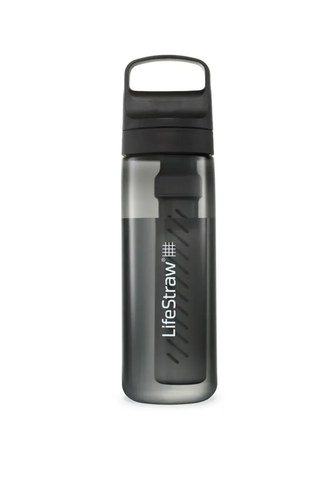 Lifestraw Go Serie 650 ml Trinkflasche + Wasserfilter Schwarz, Herren, Größe: ONE SIZE