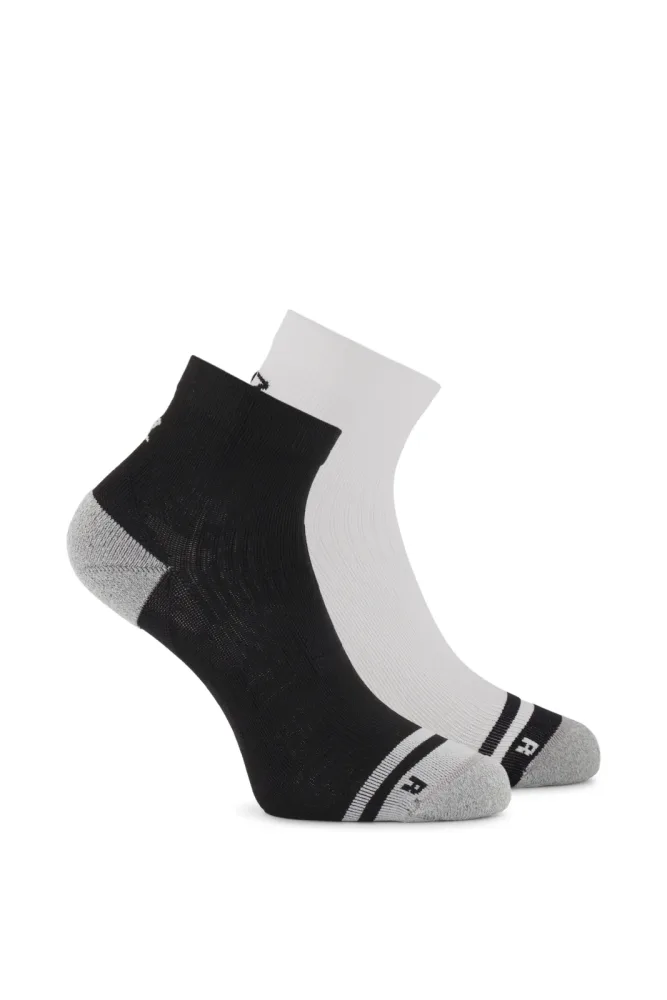 POWERZONE 2-Pack Quarter 35-47 Runningsocken Schwarz, Herren, Größe: I