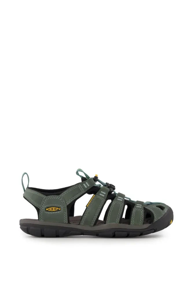 KEEN W Clearwater CNX Leather Trekkingsandalen Damen, grün, Grösse: 42