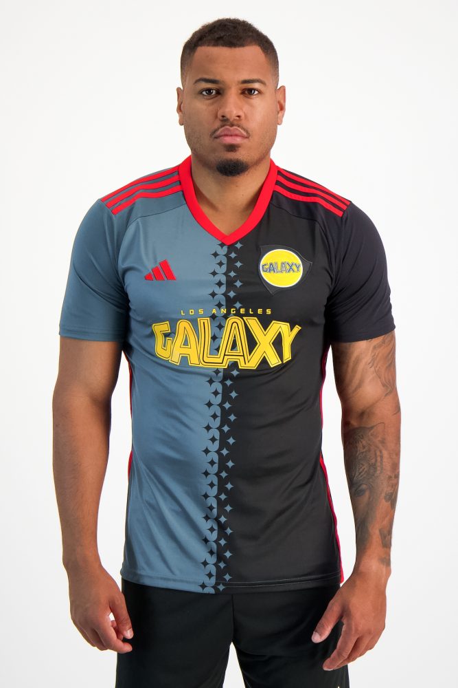adidas LA Galaxy 3rd Replica Herren Fussballtrikot 24/25 Schwarz, Herren, Größe: S