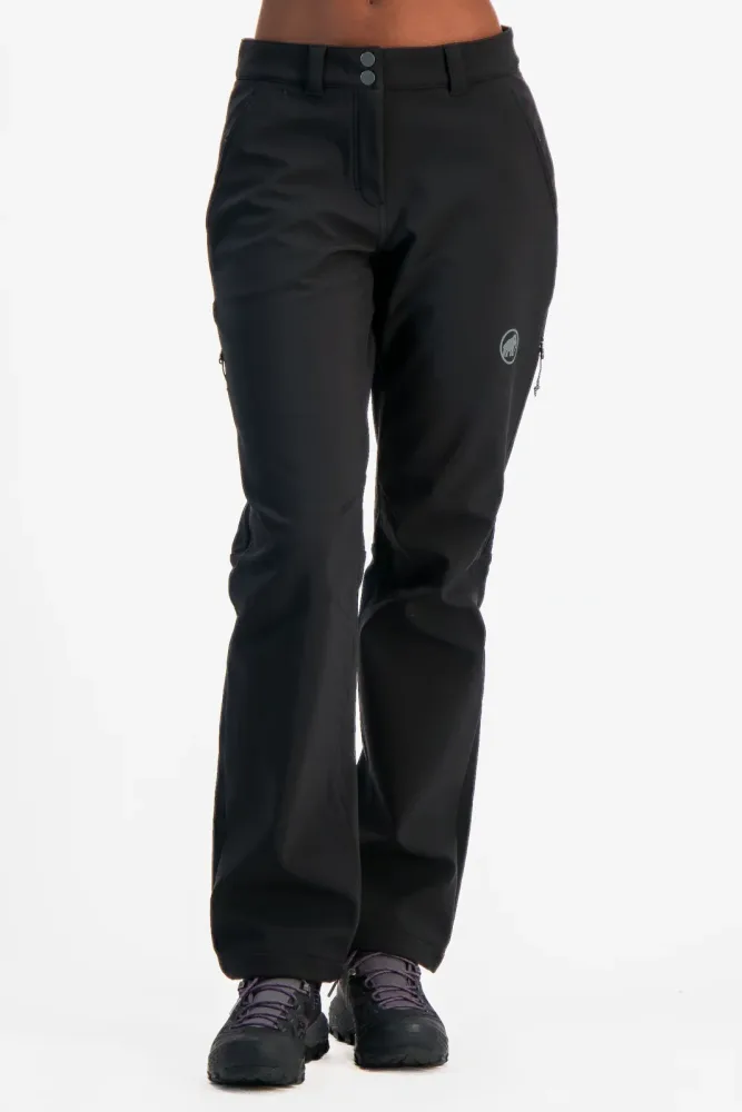 Mammut Warme Softshell-Wanderhose mit Fleecefutter Runbold Winter SO Pants Women Schwarz 36