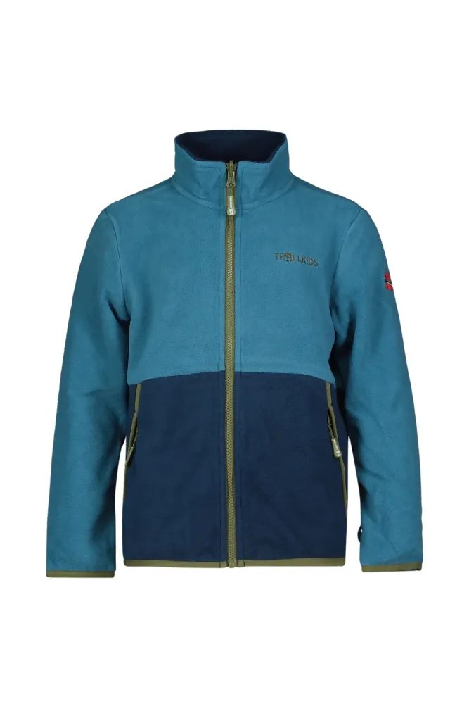 Trollkids Storfjord Kinder Midlayer Blau, , Größe: 128