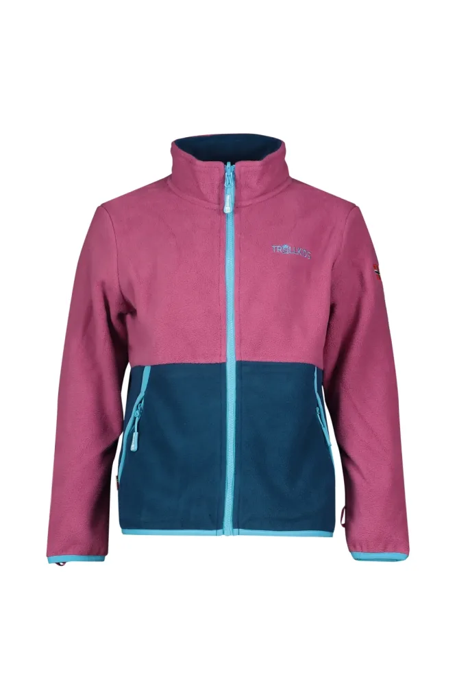 Trollkids Storfjord Kinder Midlayer Blau, , Größe: 128