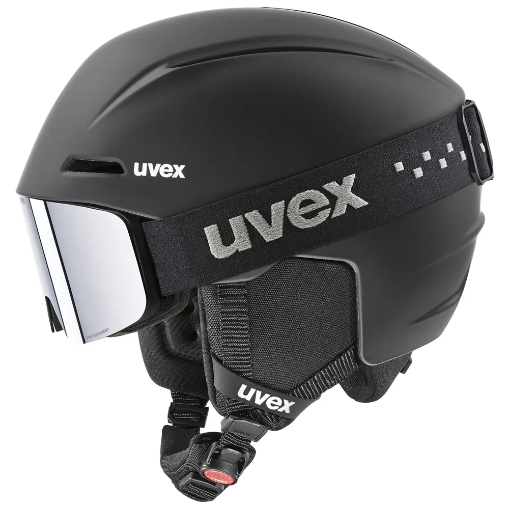 uvex viti Kinder Skihelm + Brille Schwarz, , Größe: 51-55