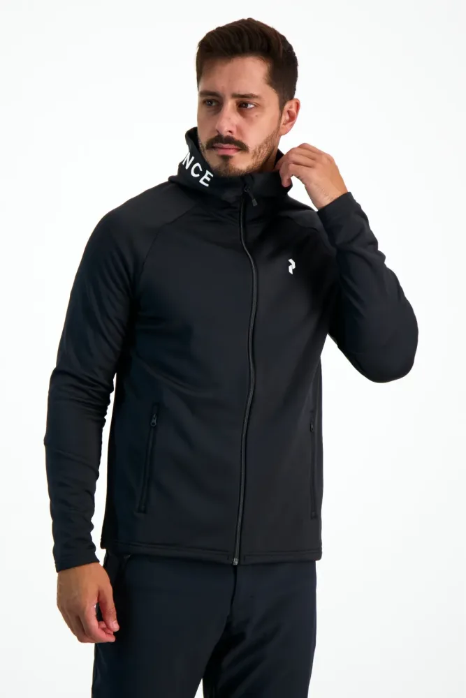 PEAK PERFORMANCE Rider Zip Hood Herren Midlayer Schwarz, Herren, Größe: L