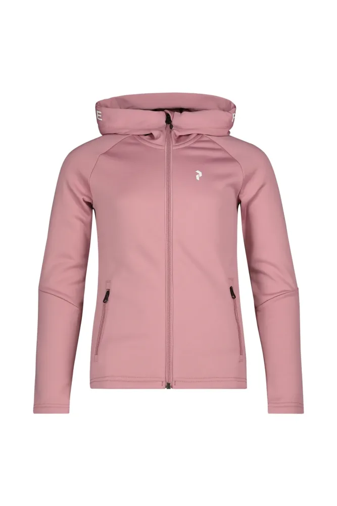 PEAK PERFORMANCE Rider Zip Hood Kinder Midlayer Rosa, , Größe: 128