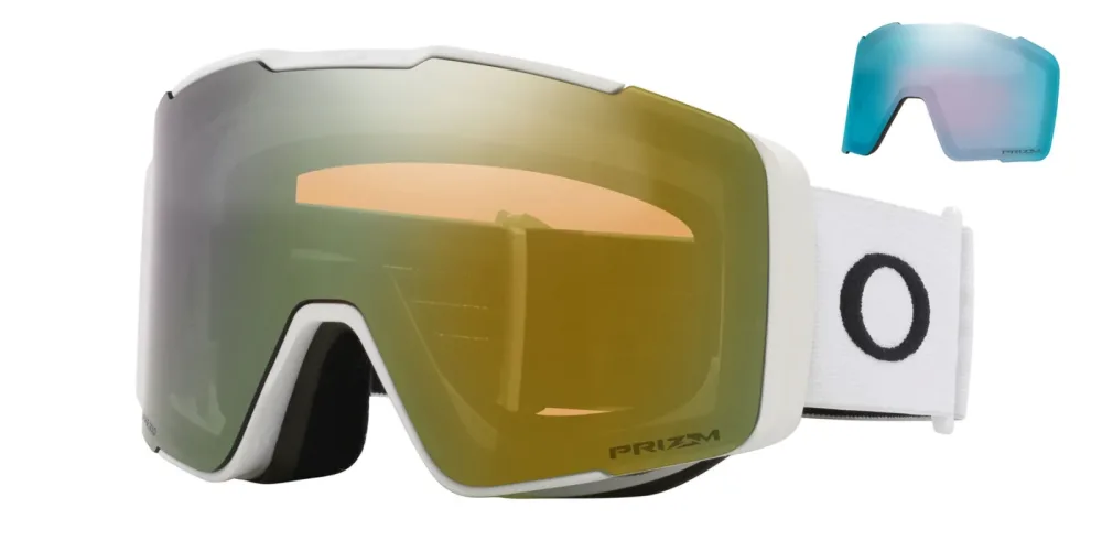 Oakley Line Miner Pro L Skibrille Weiss, Herren, Größe: ONE SIZE